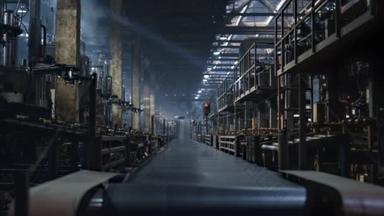 现代仓库生产橡胶的轮胎厂输送机生产线